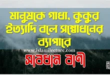 মানুষকে গাধা কুকুর বলে সম্বোধনের ব্যাপারে সাবধান